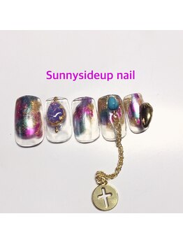 サニーサイドアップ ネイル(Sunny SideUp nail)/オーロラメタリックアート★