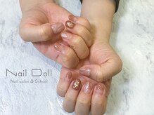 ネイルドール(Nail Doll)/シンプル×ブラウン