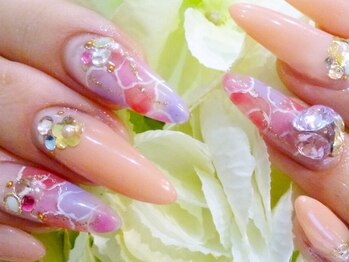 ネイルサロン ディーバ ギンザ(Nail salon Diva GINZA)/春　パステル　花　￥9500