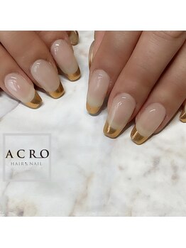 アクロネイル アンド アイ(ACRO NAIL&EYE)/ミラーフレンチ☆