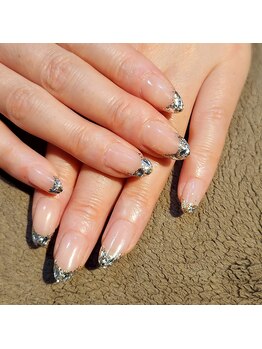 サヴァ アイラッシュアンドネイル(sava)/【ガラスフレンチ】シアーベース