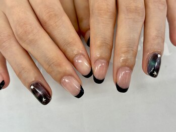 ディーネイル 池袋(D-nail)/【稗田】ブラックカラーネイル