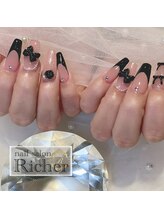 エスフィーネイルサロン リシェル(Esfy nailsalon Richer)/黒フレンチ