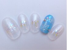 ネイルサロン ドレリッチ 大宮店(drerich)/【6290】白グラデ雪の結晶