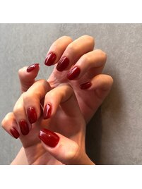 ボルドーワンカラーネイル♪♪