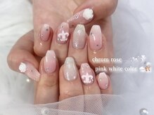シエル(Ciel)/ピンクホワイトネイル