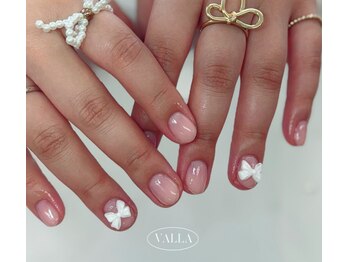 シンプルリボンネイル