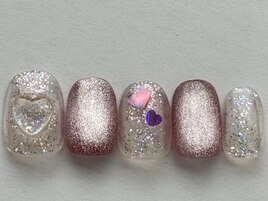 ピンクハートキラキラ¥6000