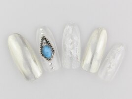 シルバーミラーネイル