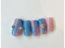 アイネイルズ 梅田店(I nails)/ブルーピンクもやもや個性派