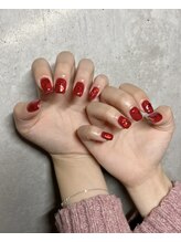 サボテン/バレンタインネイル