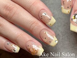 フレンチ/リボン/花ホロ