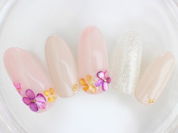 ネイルサロン あかねいろ/秋冬☆シェルフラワー☆結婚式