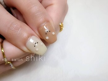 ネイルサロン シキ 東戸塚店(shiki)/くまネイル ￥6800