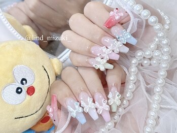 リンドネイル バイ モカ アンド ララ(Lind nail by moca and LaLa)/【mizuki】カラフルリボン
