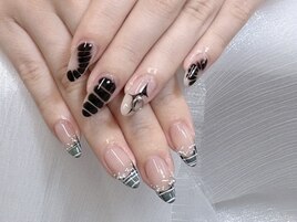 海外トレンドクロコ柄大人ネイル