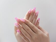 ネイルサロンミキ 横浜(MIKI)/上品桜ピンクスカルプ3Dアート花
