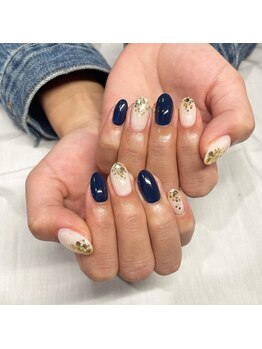 ミントリーフ バイ リート(Mint leaf by Reat)/ネイビーネイル