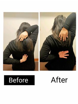 アース エンジェル整体院/ビフォアフ 肩甲骨はがし