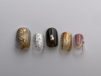 クレモアネイル 池袋西口店(CLEMORE NAIL)/クリアゴールドニュアンスネイル