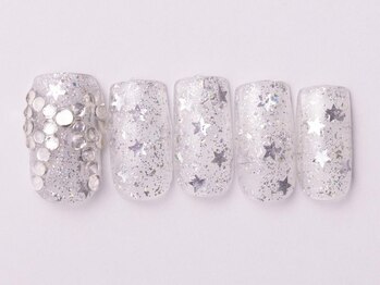 ジェミーネイル エビス(Jemiy nail ebisu)/キラキラ星リボン9500yen