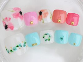 春夏☆押し花☆フラワー☆フット