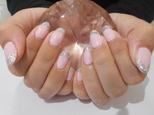 ネイルサロン グレイス(Grace)/【ジェル】ラメフレンチ