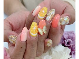 【松崎】オレンジネイル