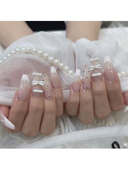 リンドネイル バイ モカ アンド ララ(Lind nail by moca and LaLa)/バレエコアネイル