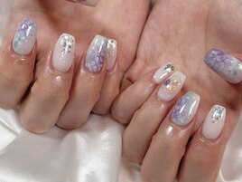 涼し気アジサイネイル