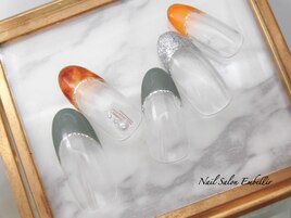 (1421)べっ甲フレンチネイル