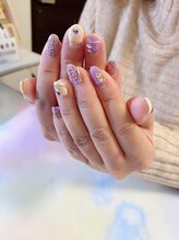 The ネイルサロン/紫　持ち込みデザイン