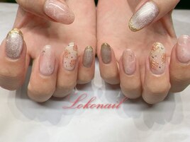 ニュアンスフラワーネイル
