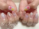 涼しげなヨーヨーネイル♪