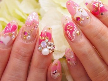 ネイルサロン ディーバ ギンザ(Nail salon Diva GINZA)/バレンタインメッセージ　￥9500