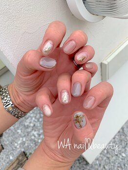 WA ネイル アンド ビューティー(WA nail & beauty)/グレイッシュネイル