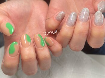 イロ ネイルサロン(iro)/グリーンウェーブネイル