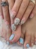 《Hand×Foot同時施術》定額デザインネイル ¥8,800 ※電話予約のみ