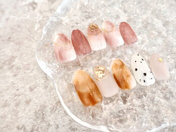 ルポネイル 高円寺(repos nail)/カフェラテ ニュアンス ミラー