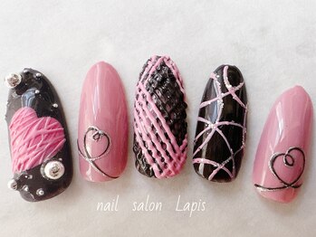 ラピス 自由が丘(Lapis)/いちごチョコハートネイル