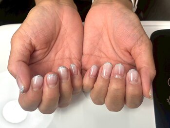 ラメフレンチ/グラデーション