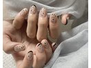 うずらネイル+ライン