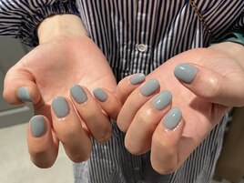 くすみブルーネイル
