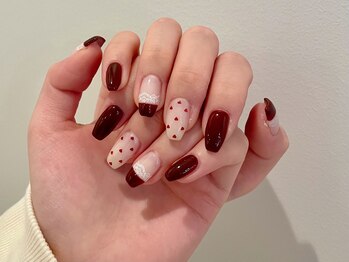 プラス ファースト(Plus 1st)/バレンタインネイルby ninomiya