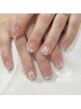 ヘブン ネイル 鶯谷(HEAVEN Nail)/Cute Bow Nail Design