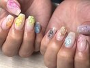 カラフルニュアンスネイル