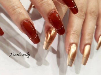 ネイルズアリー 立川店(Nails ally)の写真/長さ出し最新ジェルネイルDAIAMI導入!透明感&強度◎ジェルネイルもお任せ/立川ネイル/オフのみ