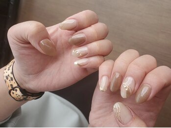 ジル(JILL.)/ベージュアートネイル