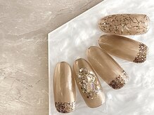 アンナペレンナ 横浜中山店(Anna Perenna)/【ハンド】ブラウンミラーネイル