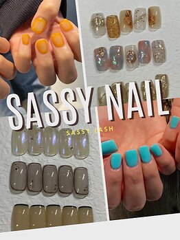 サッシーラッシュ(SASSY LASH)の写真/大人女性から大好評の実力派サロンにネイルブース新設★オフィスで浮かない大人ニュアンスデザイン多数♪